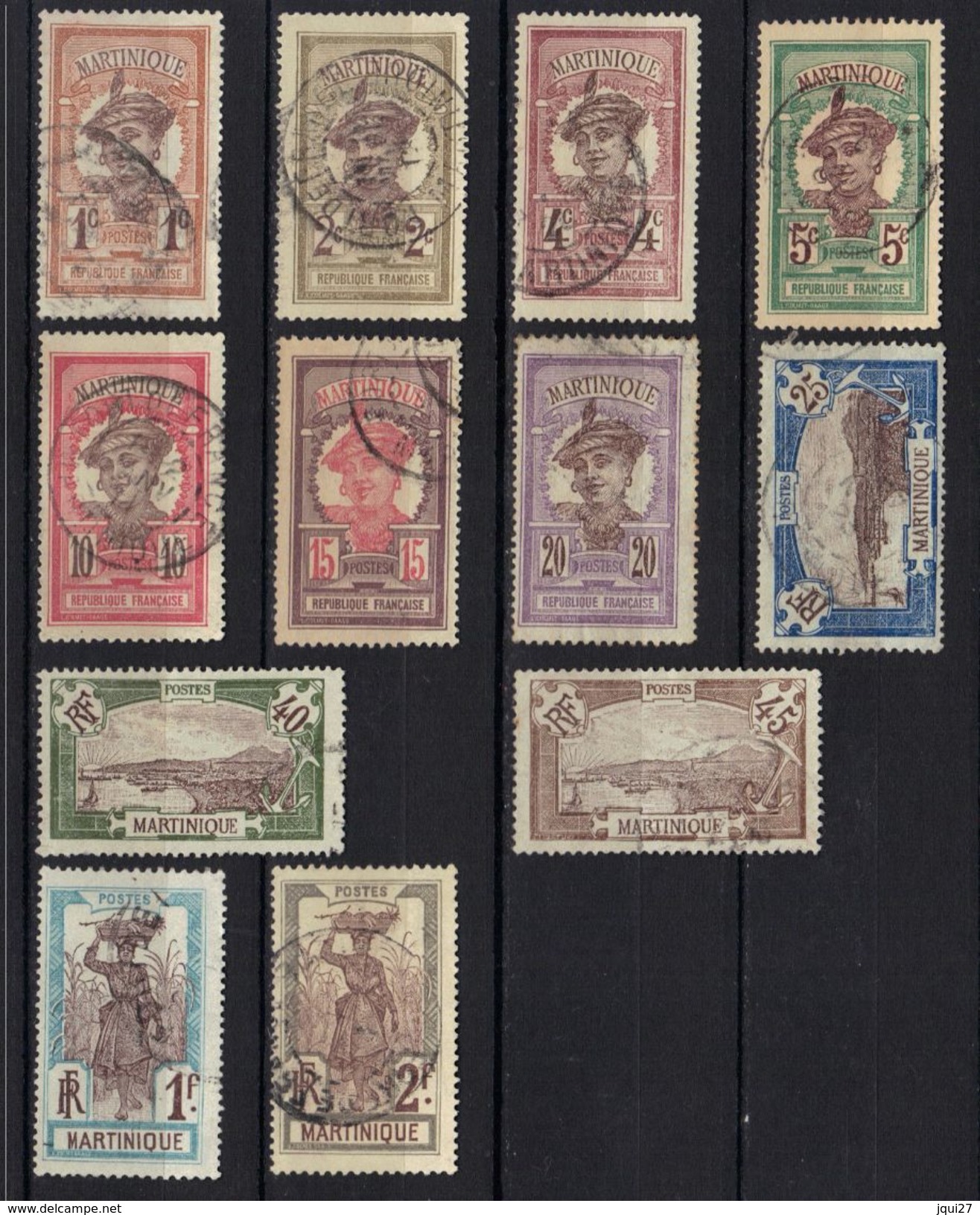 Martinique N° 61 - 68, 71, 72, 75, 76 - Usati