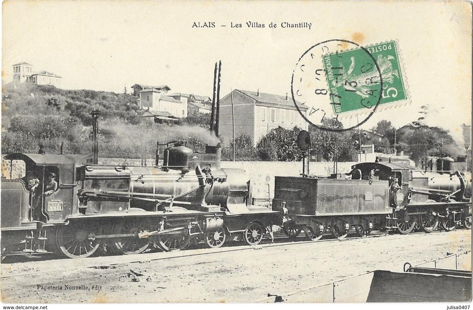 ALES ALAIS (30) Villas De Chantilly Trains Locomotives Gros Plan - Alès