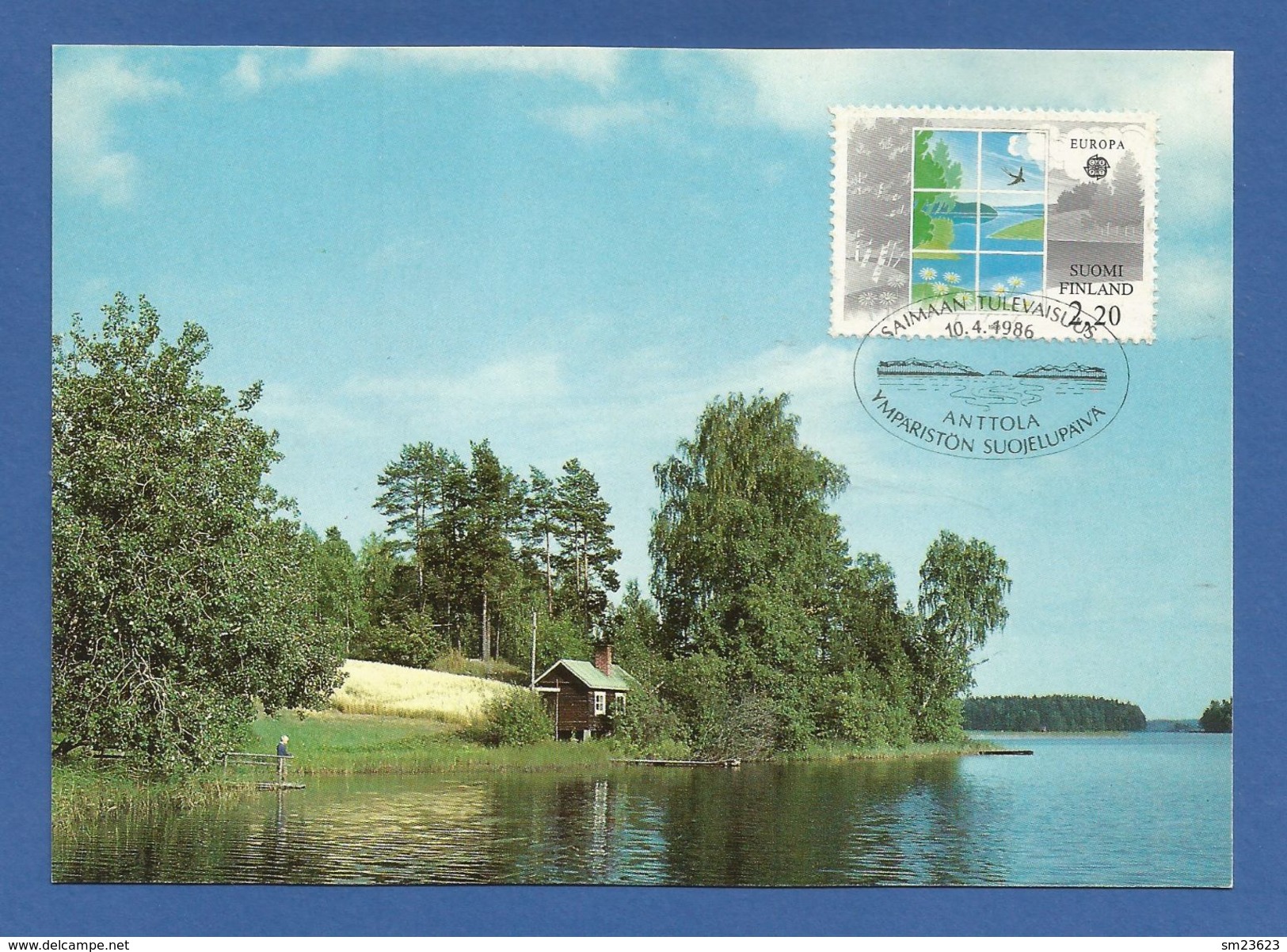 Finnland / Suomi / 1986  Mi.Nr. 986 , EUROPA CEPT - Maximum Card - Saimaan Tulevaisuu 10.4.1986 - Maximumkarten (MC)