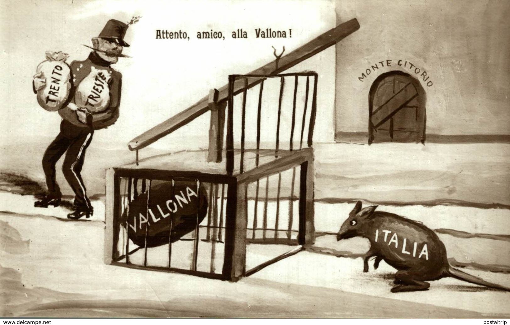 Guerre 14-18,  Carte Satirique   Italia - Italie - Italy - Italien - Patrióticos