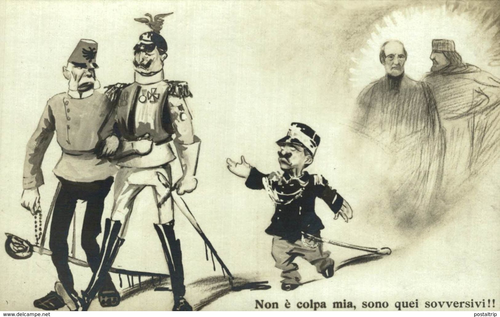 Guerre 14-18,  Carte Satirique  NON E COLPA MIA SONO QUEI SOVVERSIVI  Italia - Italie - Italy - Italien - Patriottiche