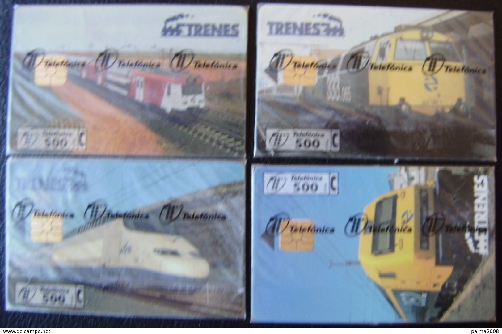 P 265/68 - TRENES SERIE COMPLETA 4 TARJETAS - NUEVA CON PRECINTO - A166 - Emisiones Privadas