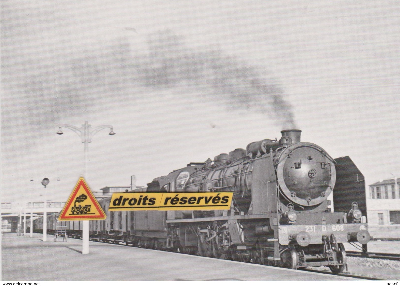 Pacific 231 D 608 Et Son Train, En Gare De Saint-Nazaire (44) - - Saint Nazaire