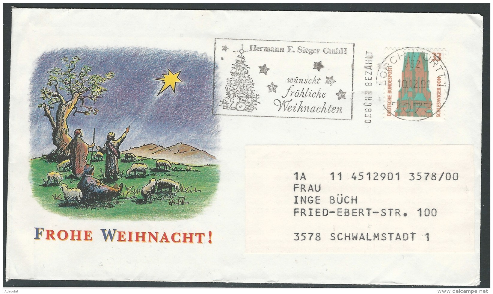 GERMANY 1991 COVER CHRISTMAS - Sonstige & Ohne Zuordnung