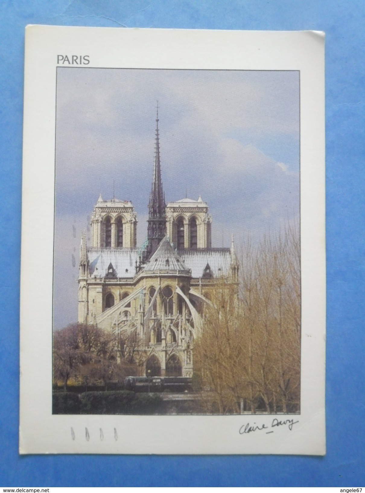 75-PARIS Notre Dame , écrite Au Verso Et Circulée , 2 Scans - Arrondissement: 04