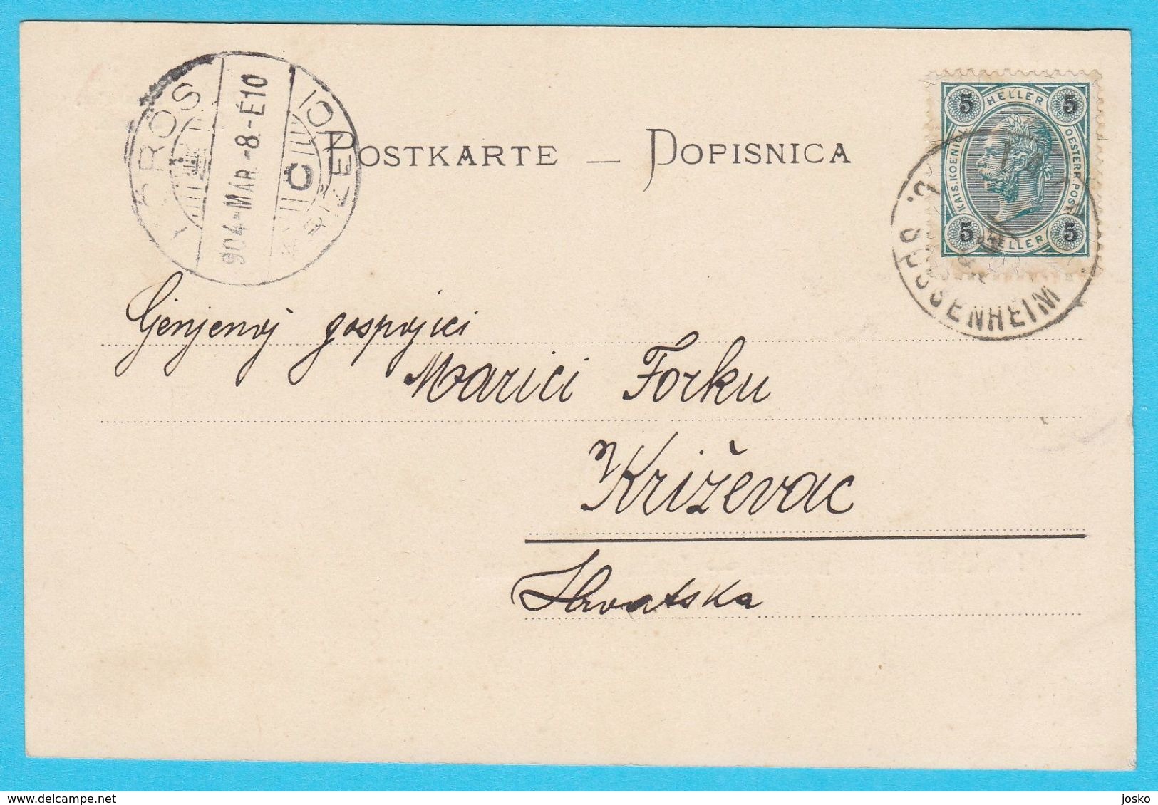 LOKA PRI ŽUSMU Near Šentjur (Slovenia) * Travelled 1904. To Križevac (Križevci ?) - Slovenia