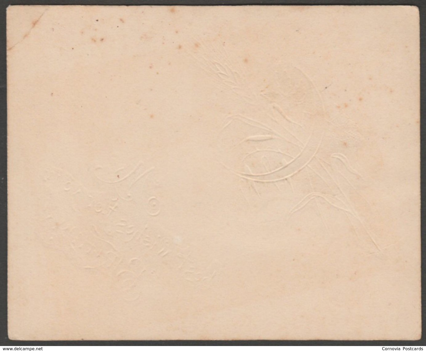 Birthday Card With Wheat And A Crescent Moon, C.1910 - Embossed Panel Greetings Card - Other & Unclassified