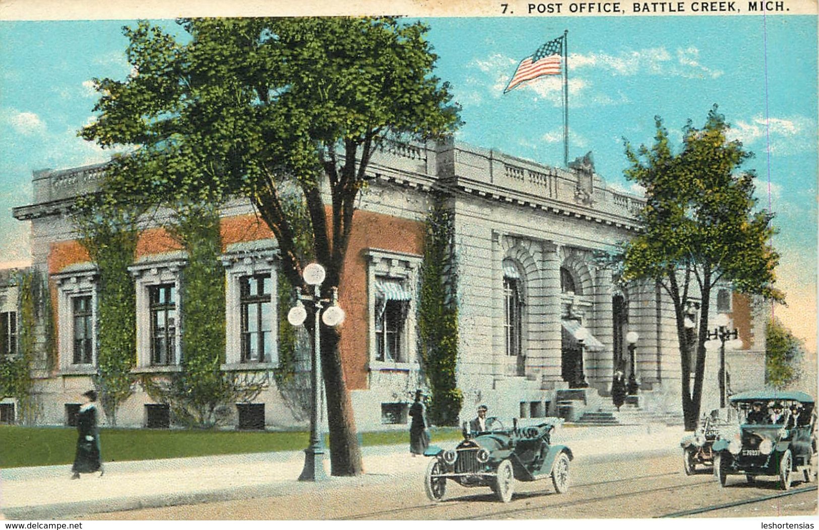 BATTLE CREEK POST OFFICE MICHIGAN VOITURES - Autres & Non Classés