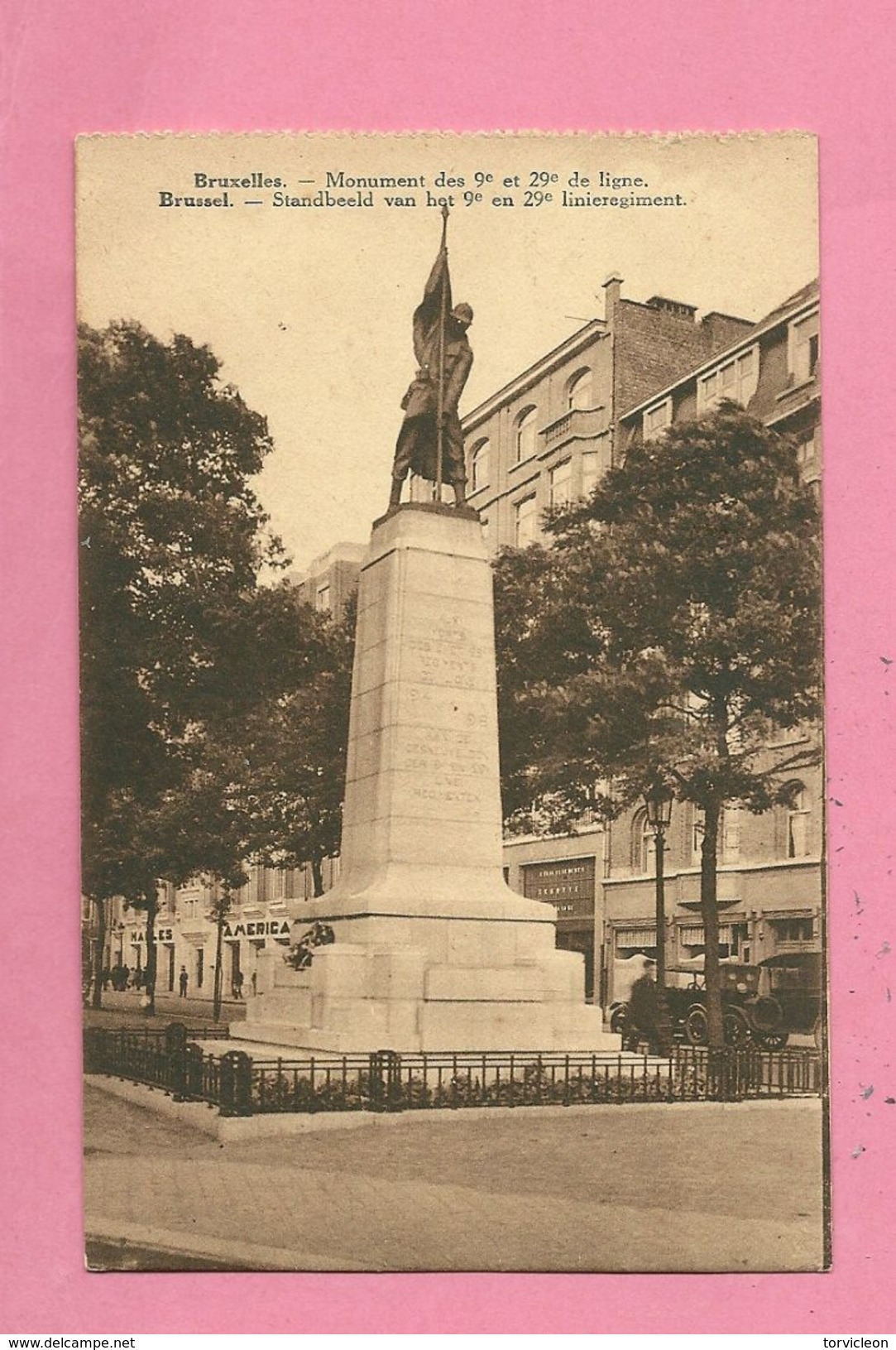 C.P. Bruxelles  =  Monument  Des 9  è  Et  29  è  De  Ligne - Brussel (Stad)