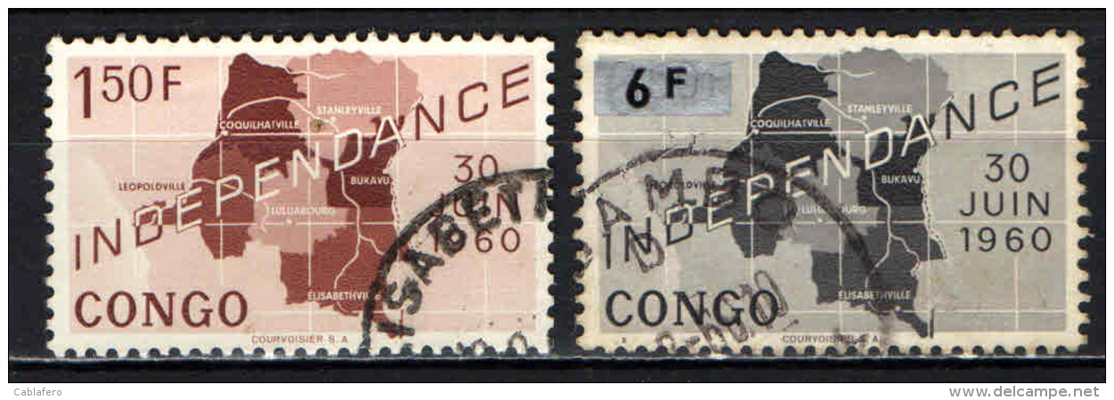 CONGO - 1960 - INDIPENDENZA - USATI - Other & Unclassified