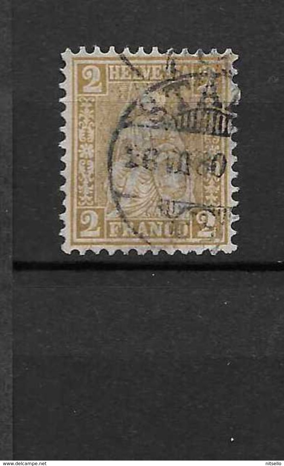 LOTE 1377  /// (C006)  SUIZA 1867   YVERT Nº: 42 - Gebruikt