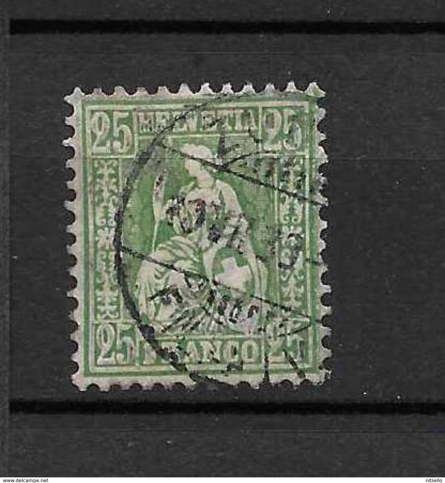 LOTE 1377  /// (C010)  SUIZA 1867   YVERT Nº: 45 - Used Stamps