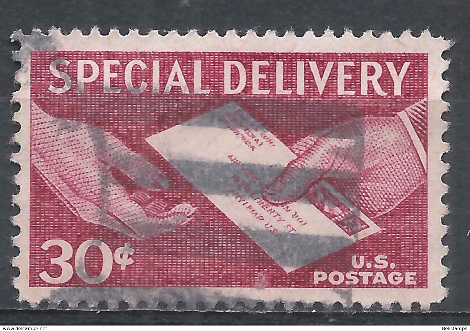 United States 1957. Scott #E21 (U) Special Delivery Letter, Hand To Hand  *Complete Issue* - Expres & Aangetekend