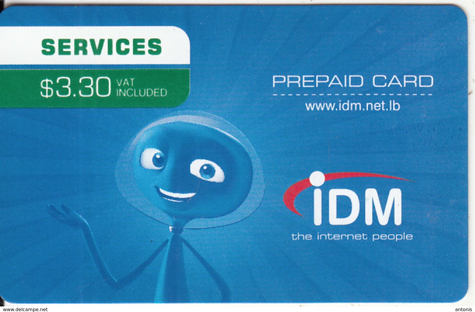 LEBANON - IDM Internet Prepaid Card $3.30, Exp.date 30/09/16, Used - Lebanon