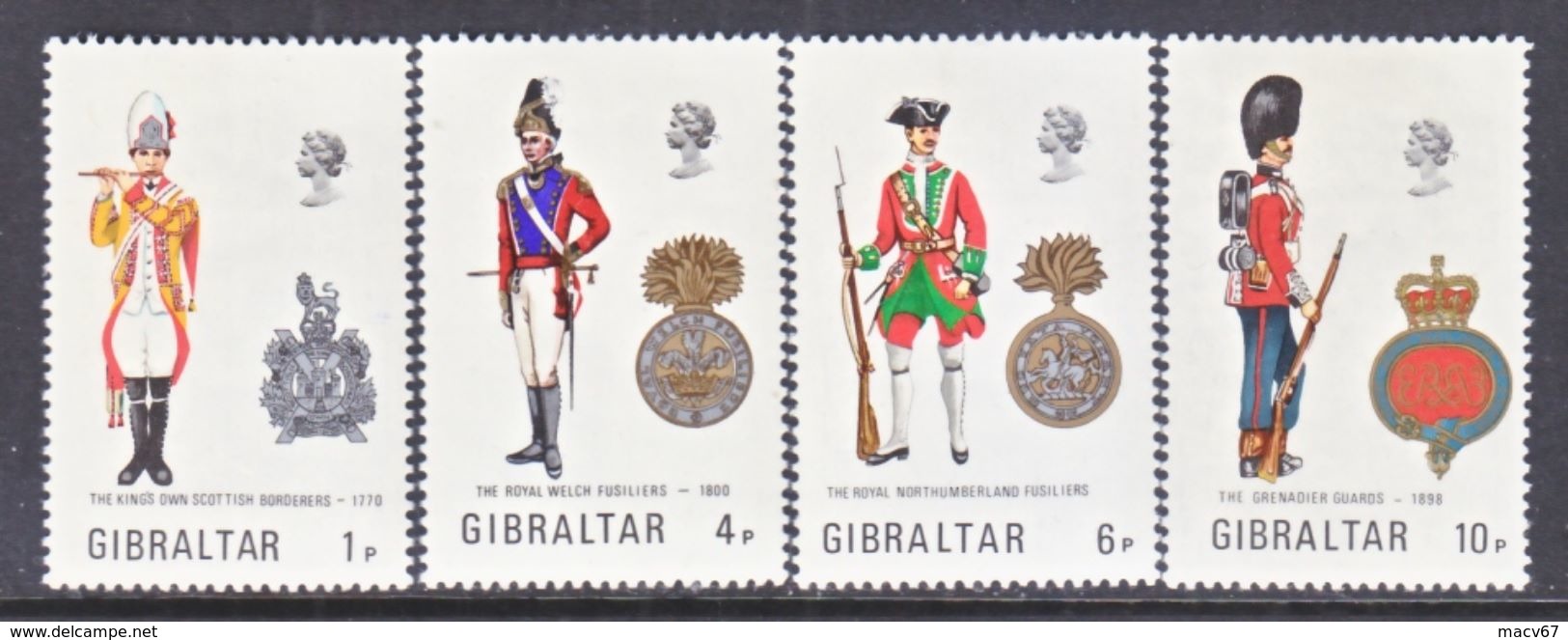 Gibraltar 276-9   *   MILITARY UNIFORMS - Gibraltar