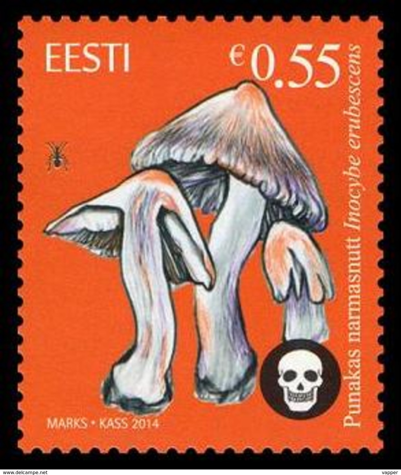 Estonian Mushrooms - Deadly Fibrecap  2014 Estonia MNH Stamp Mi 805 - Champignons