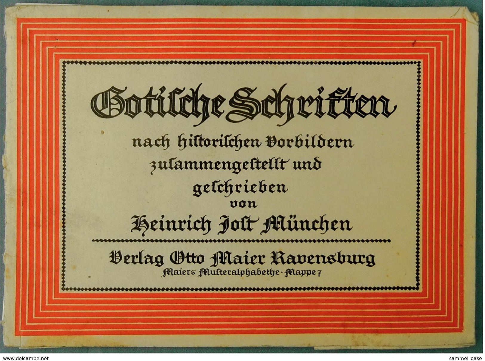 12 Bogen Gotische Schriften Nach Historischen Vorbildern - Von Heinrich Jost München  -  Ca. 24 X 18 Cm Größe - Sonstige & Ohne Zuordnung