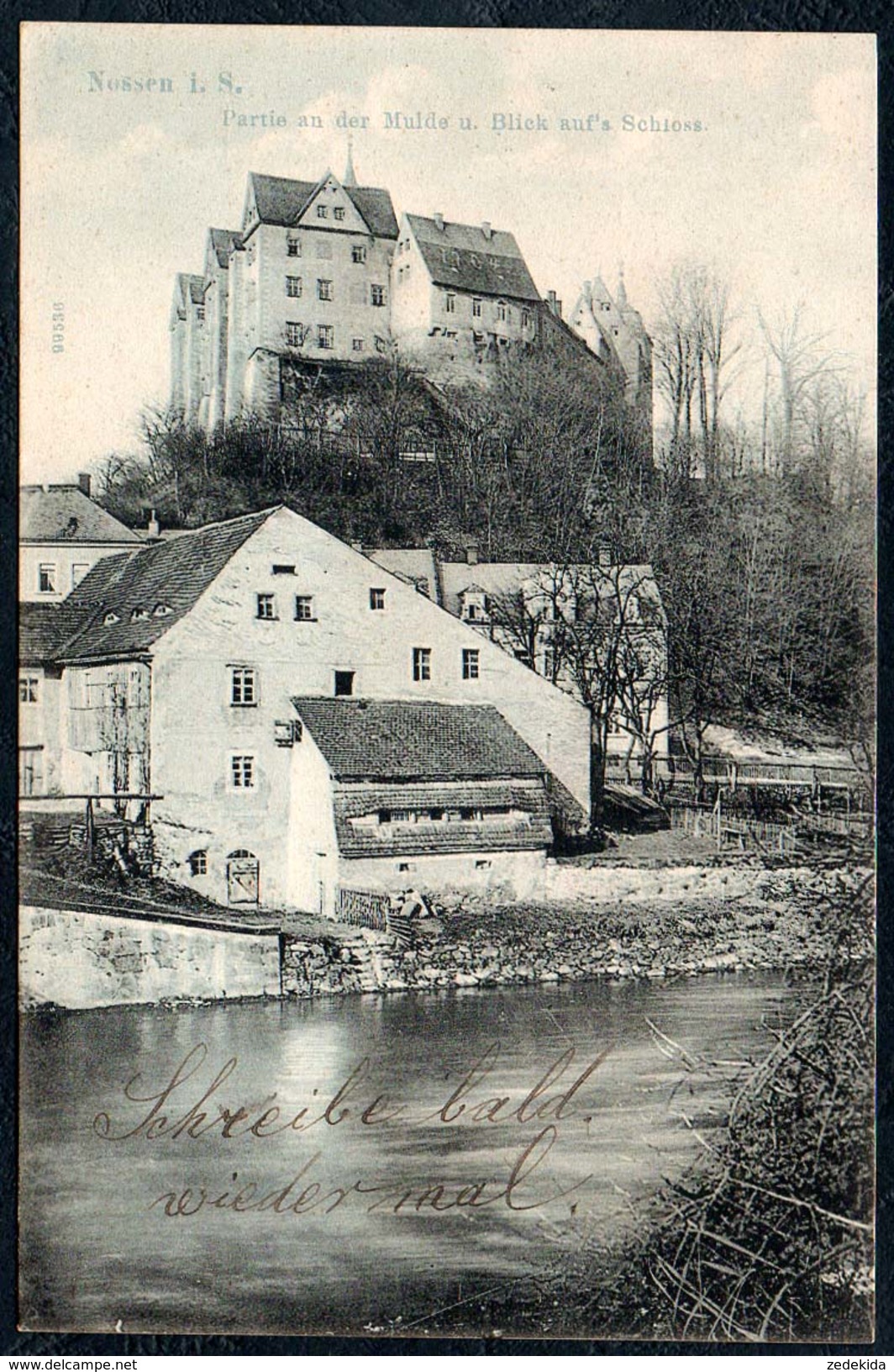 A9813 - Nossen - Partie An Der Mulde Und Blick Aufs Schloß - Gel 1906 TOP - Nossen