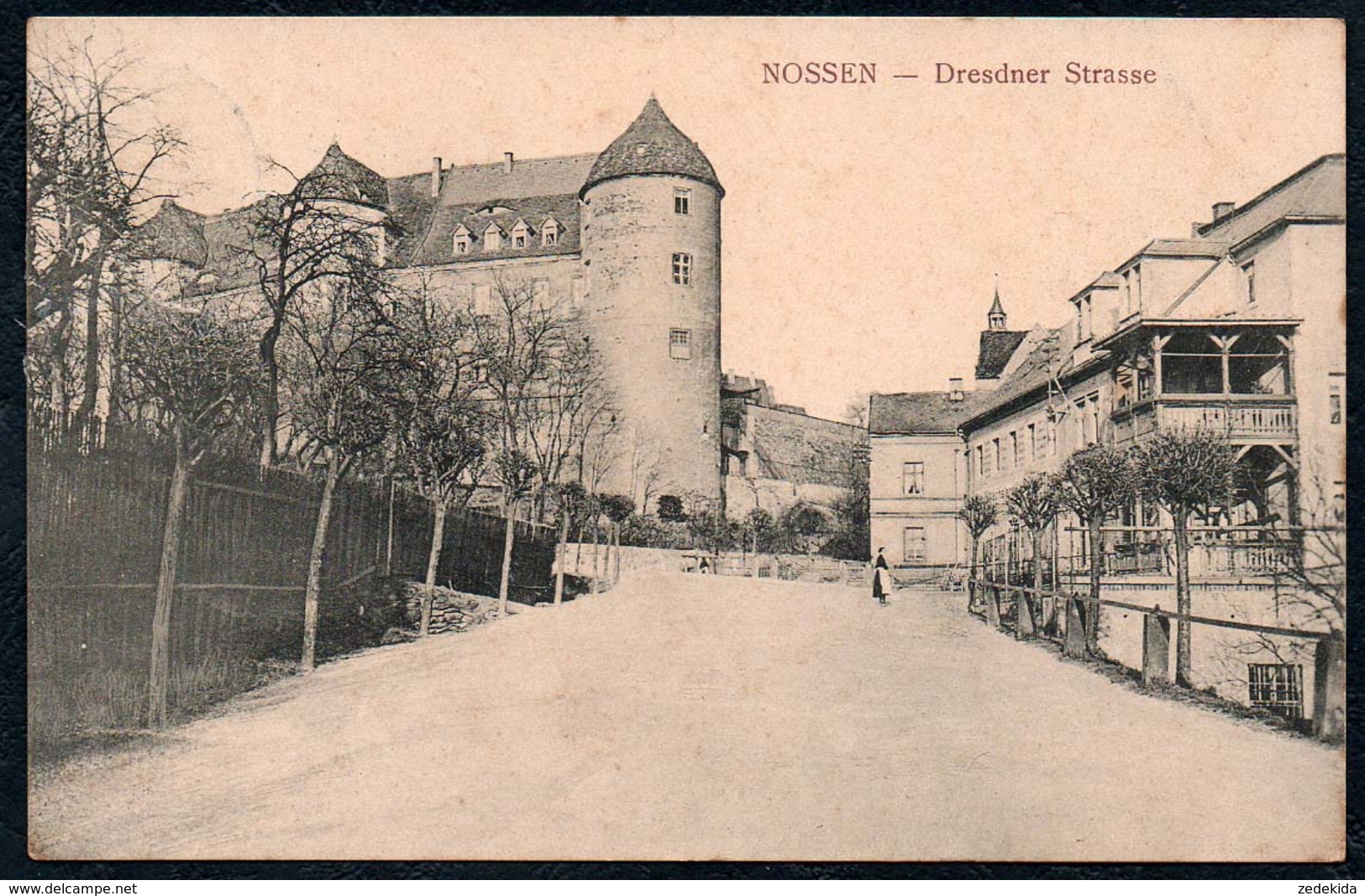 A9814 - Nossen - Dresdner Straße - Gel 1909 - Hermann Seibt Meissen 2499 - Nossen