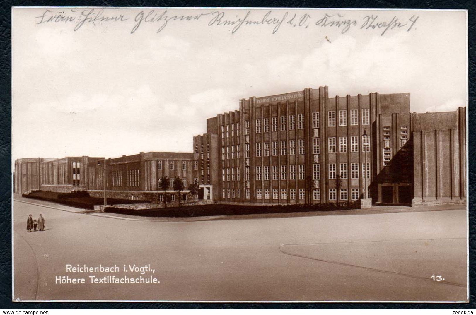 A9822 - Reichenbach - Höhere Textilienschule - Trinks & Co - Gel 1929 - Reichenbach I. Vogtl.