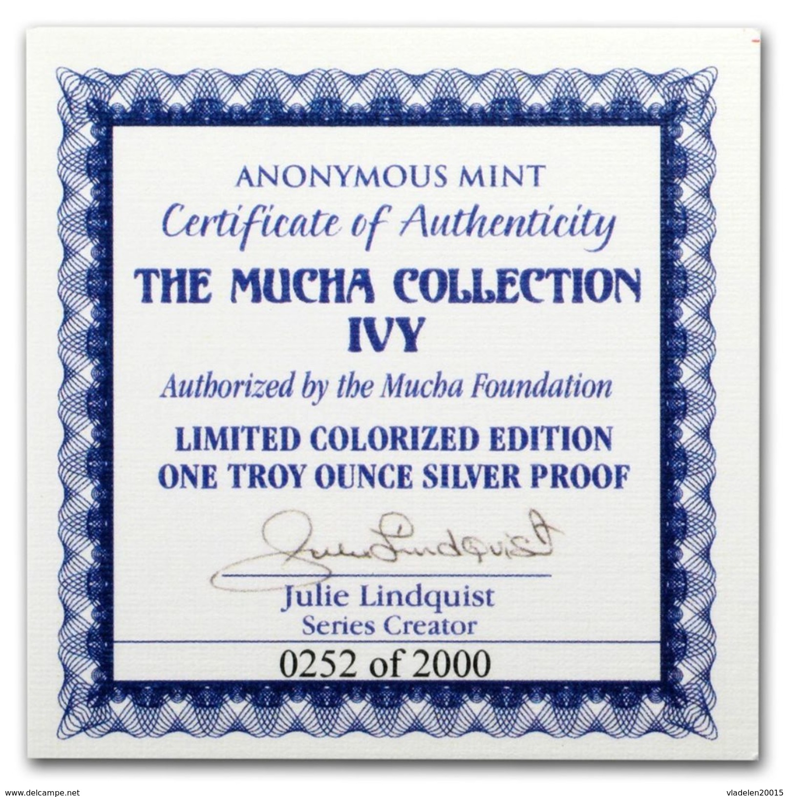 USA Silver Rounds 1 Oz Silver Colored Round Coin From The Collection Of The Artist Mucha - Autres & Non Classés