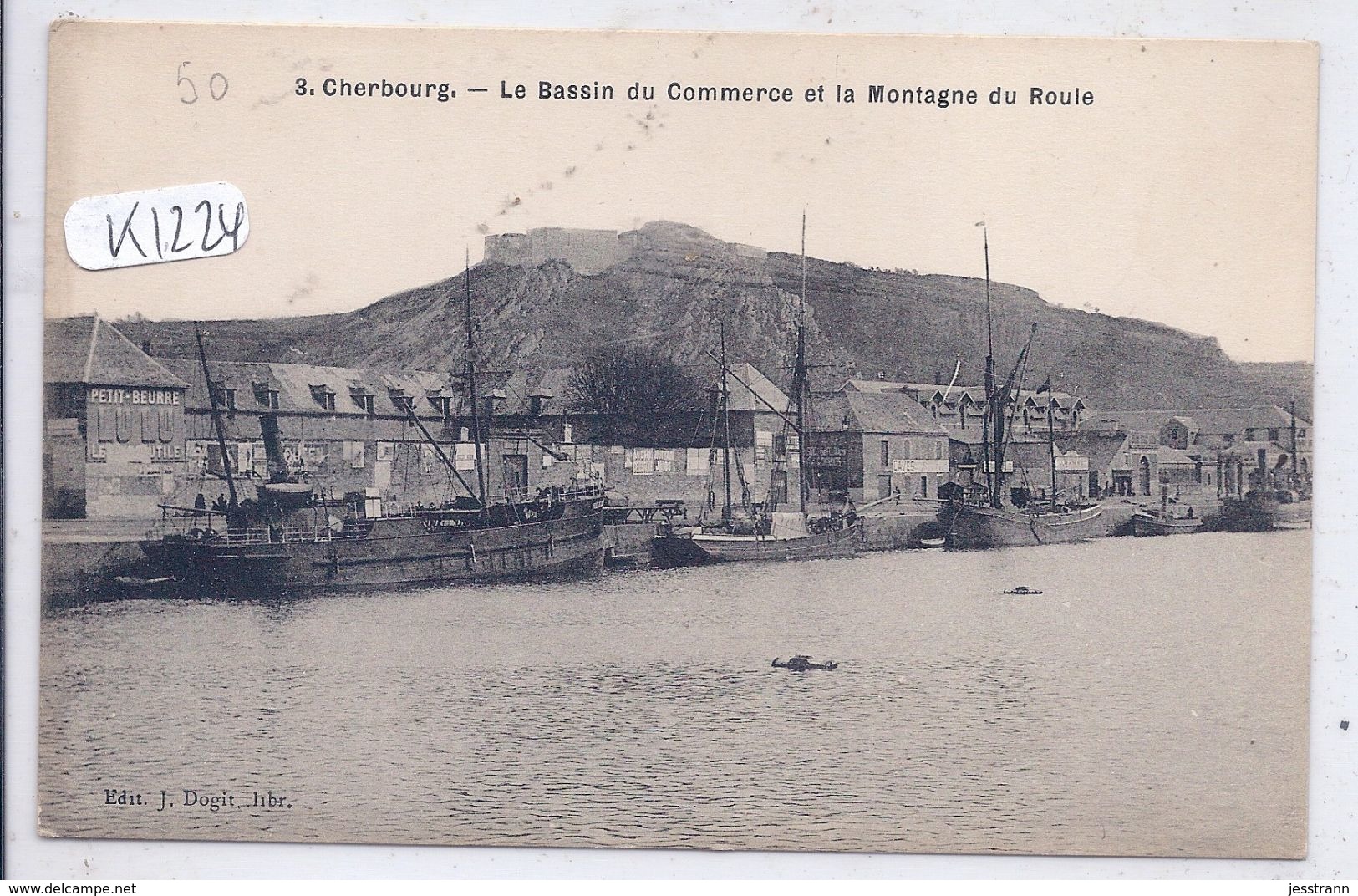 CHERBOURG- LE BASSIN DU COMMERCE ET ET LA MONTAGNE DU ROULE - Cherbourg