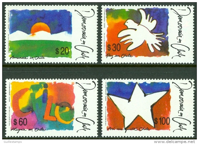 CHILE 1990 DEMOCRACY, PAINTINGS** (MNH) - Chile