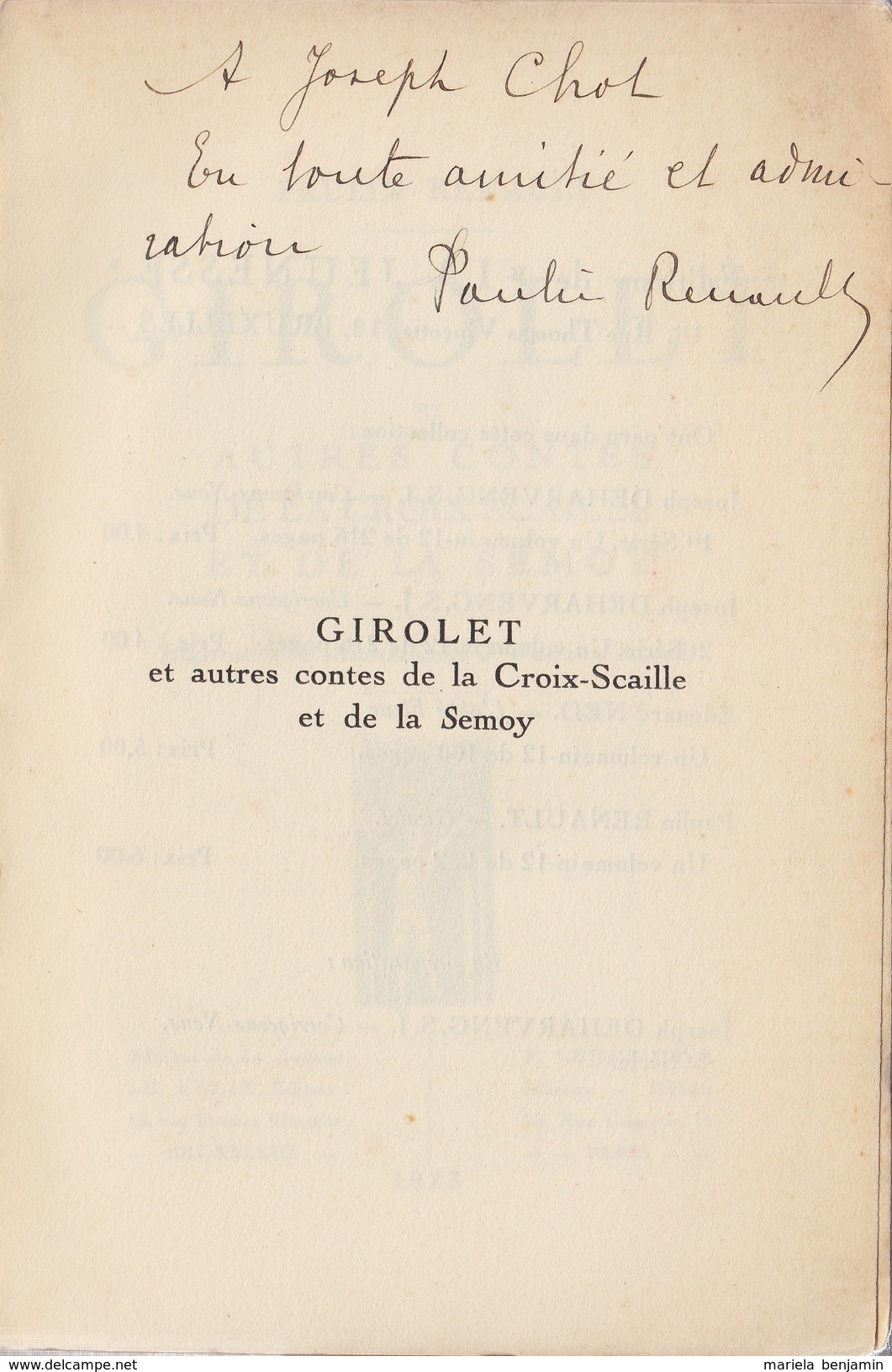 Girolet Et Autres Contes De La Croix-Scaille Et De La Semoy - Paulin Renault  (dédicacé Par L'auteur), Editions ... - Belgique