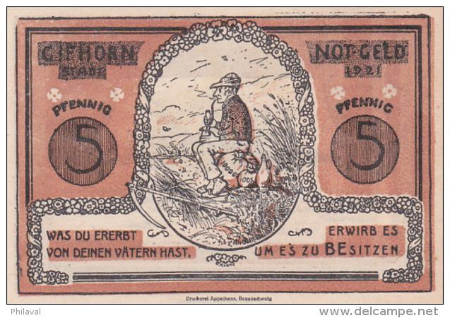 Notgeld Stadt GIFHORN : 5 Pfennig - Autres & Non Classés