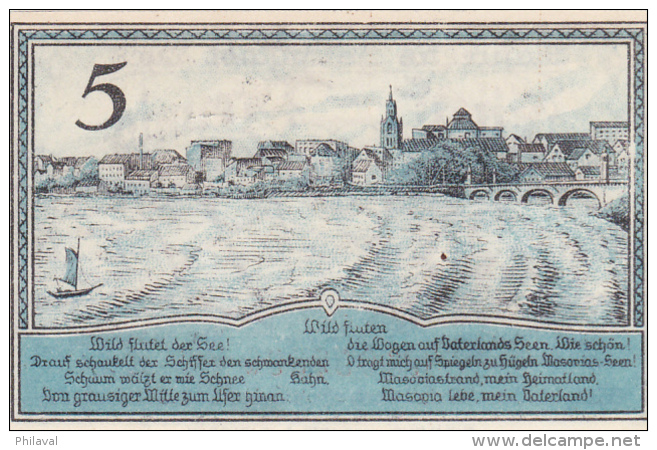 Notgeld Stadt LYCK : 5 Pfennig - Autres & Non Classés