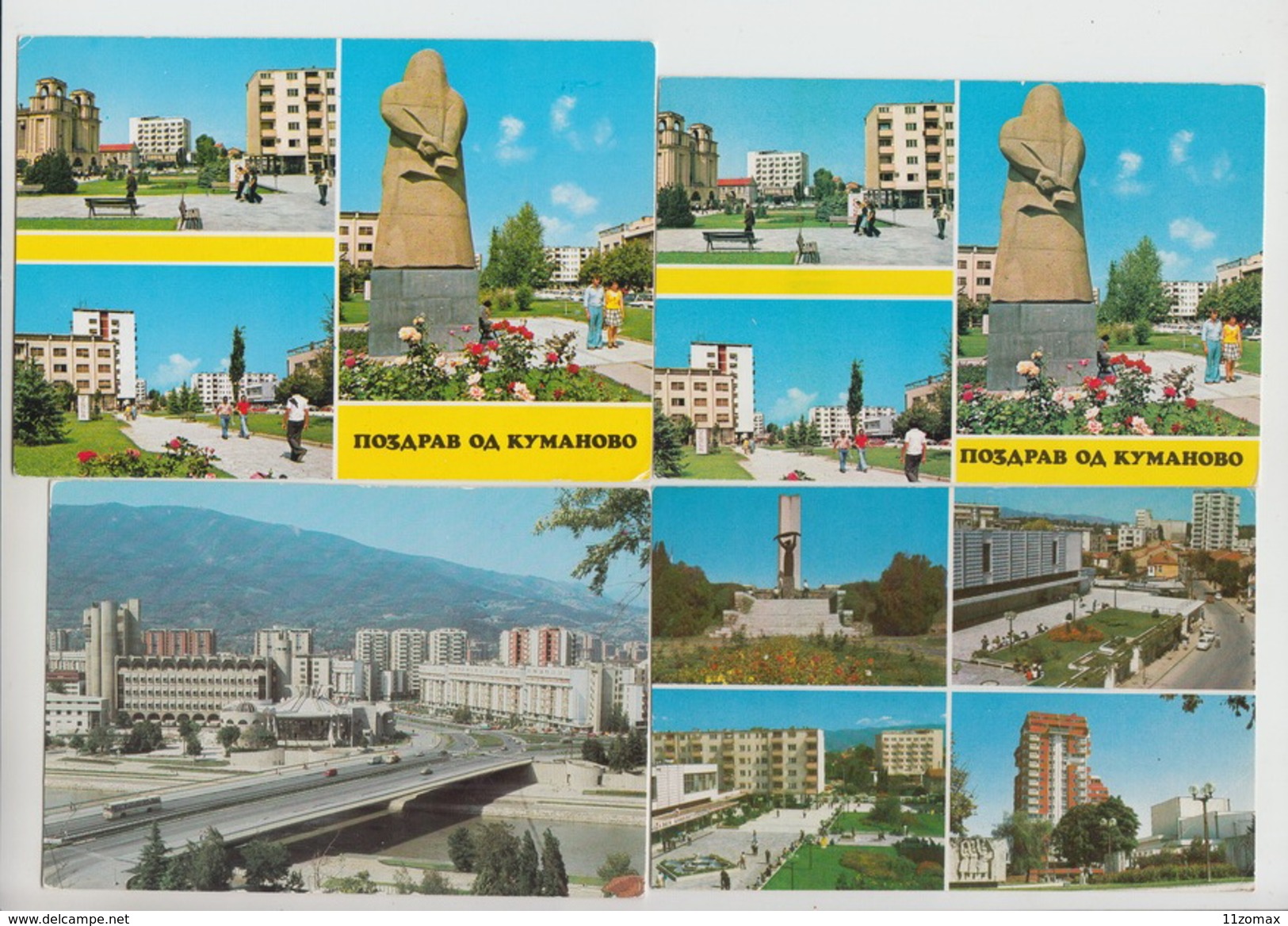 Lot Of 8 Postcards & RED MACHINE CANCELATION - Nordmazedonien