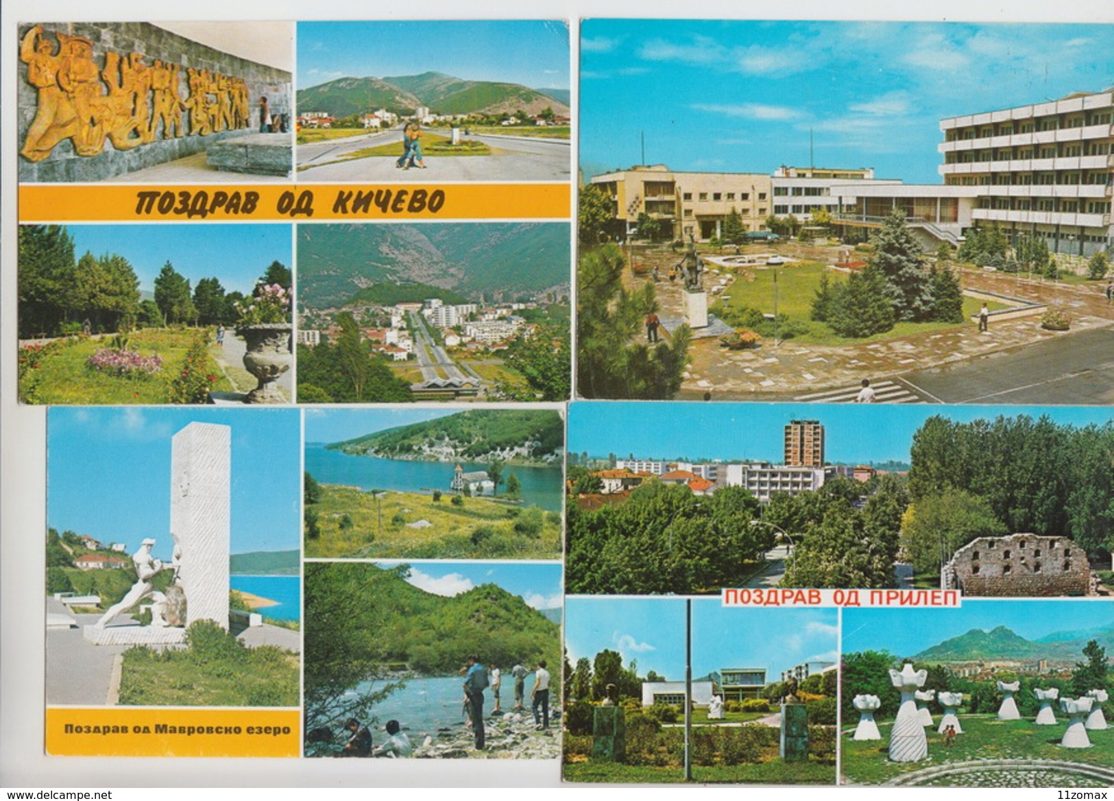 Lot Of 8 Postcards & RED MACHINE CANCELATION - Nordmazedonien