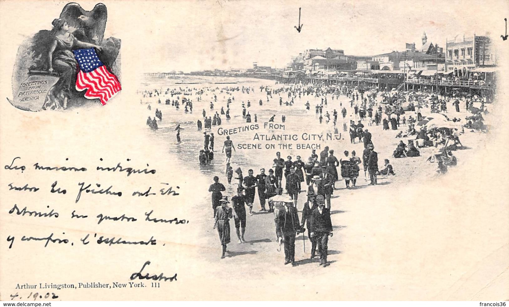 USA - Greetings From Atlantic City - Scene On The Beach - Atlantic City