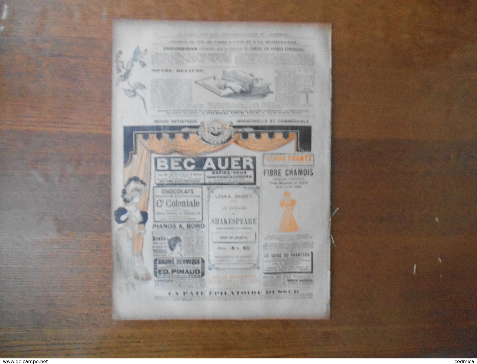 LE JOURNAL DU 22 JANVIER 1896 DESSINS DE F. BAC ,DUFOUR,GEORGE GRELLET ,BOICHARD CHANSON DES INGENUES,L.BERYL,PUBLICITES - Revues Anciennes - Avant 1900
