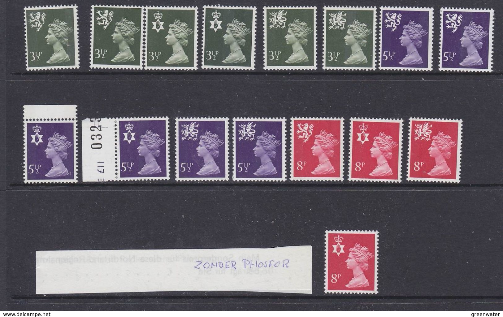 Great Britain 1971/1993 Machins Regionals 16v ** Mnh (GB506) - Non Classés