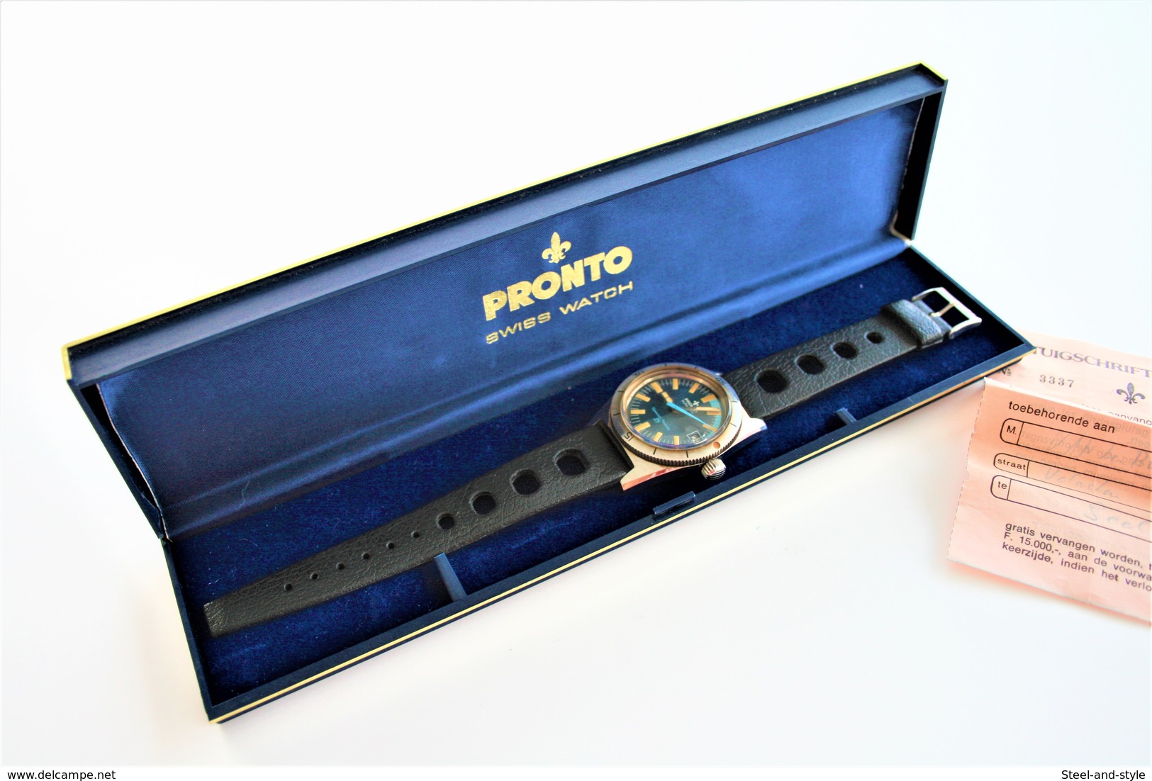 Watches : PRONTO AUTOMATIC SPECIAL PACIFIC 25 WITH TROPIC SPORT - Original With Original BOX AND PAPERS - Running - - Horloge: Luxe