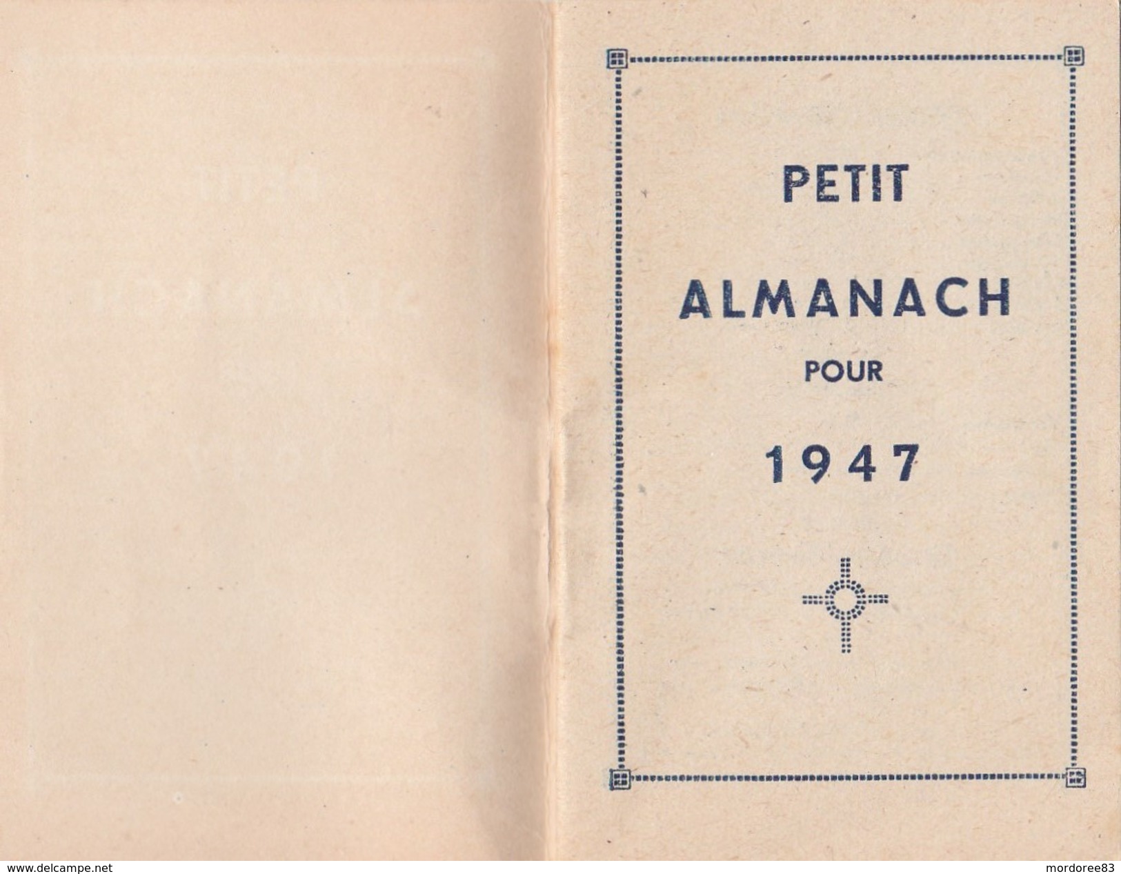 PETIT ALMANACH 1947 PUB LIBRAIRIE PAPETERIE A . LEROUTIER - TREVIERES - CALVADOS - Petit Format : 1941-60