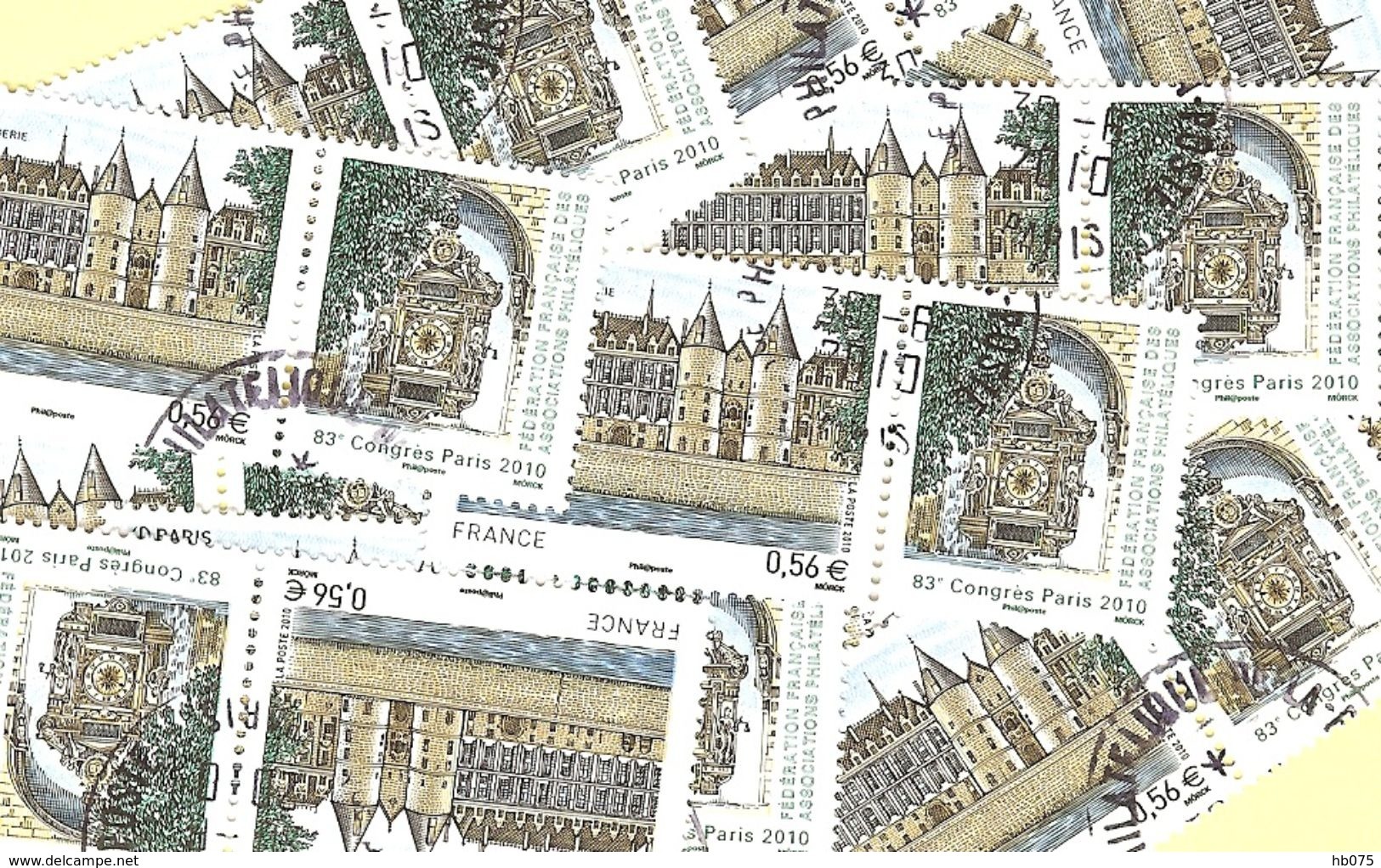 HB-P 323 France 20 Timbres Oblitérés 2010 YT N°4494 Congrès De La FFAP à Paris, Conciergerie - Départ à 5% De La Cote ! - Oblitérés