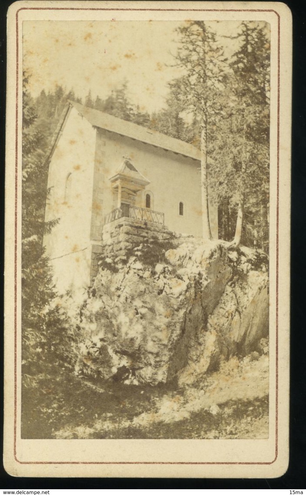 38 Isère Chapelle Saint Bruno Grande Chartreuse Le Dauphiné Michaud Grenoble Photographies Photo  XIXe Cdv 6x10cm - Lieux