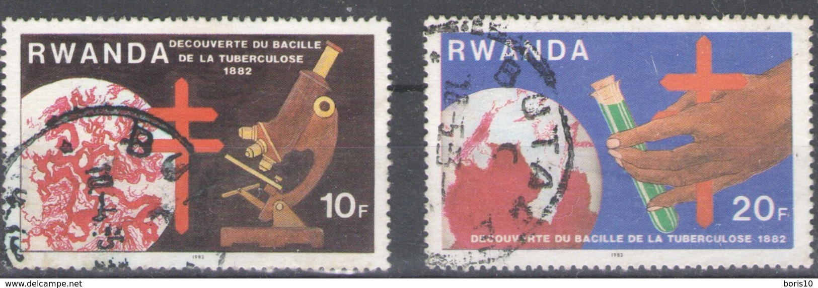 Rwanda Used 1982 The 100th Anniversary Of Discovery Of Tubercle Bacillus - Used Stamps