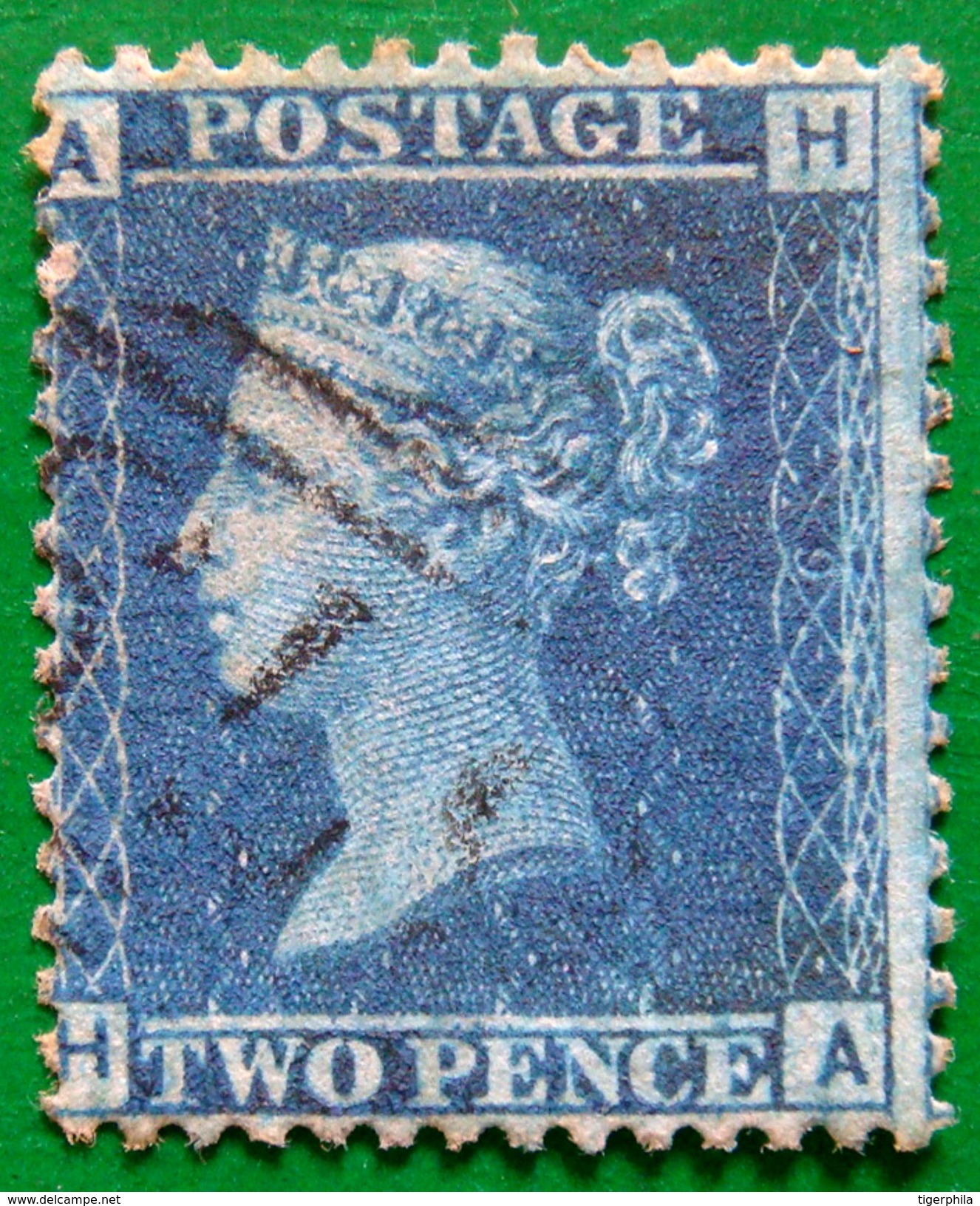 GREAT BRITAIN 1858 2d Queen Victoria PLATE 9 Used Scott29P9 CV$15 - Usados