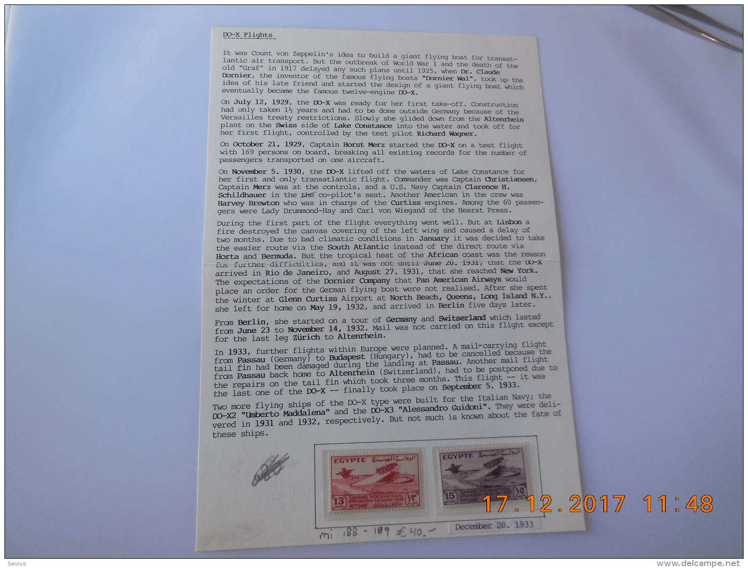 Sevios / Egypt / Stamp **, *, (*) Or Used - Andere & Zonder Classificatie