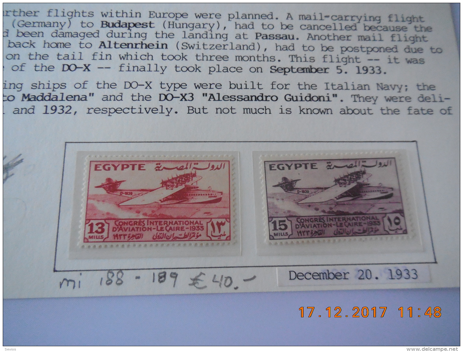 Sevios / Egypt / Stamp **, *, (*) Or Used - Andere & Zonder Classificatie