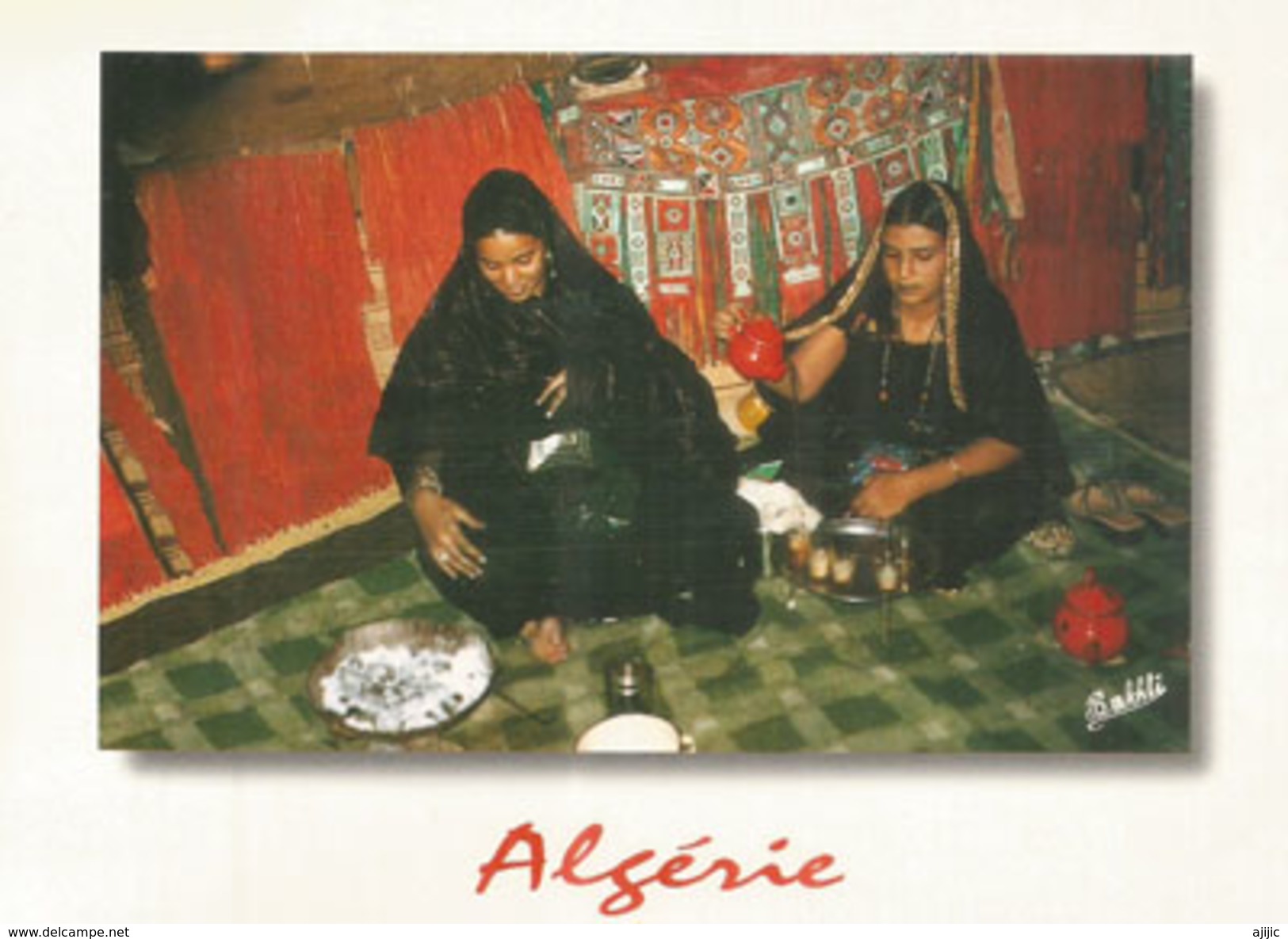 Les Femmes Touaregs (Algérie) Carte Postale De Bouarfa (Wilaya De Blida), Adressée Andorra, Avec Timbre à Date Arrivée - Afrique