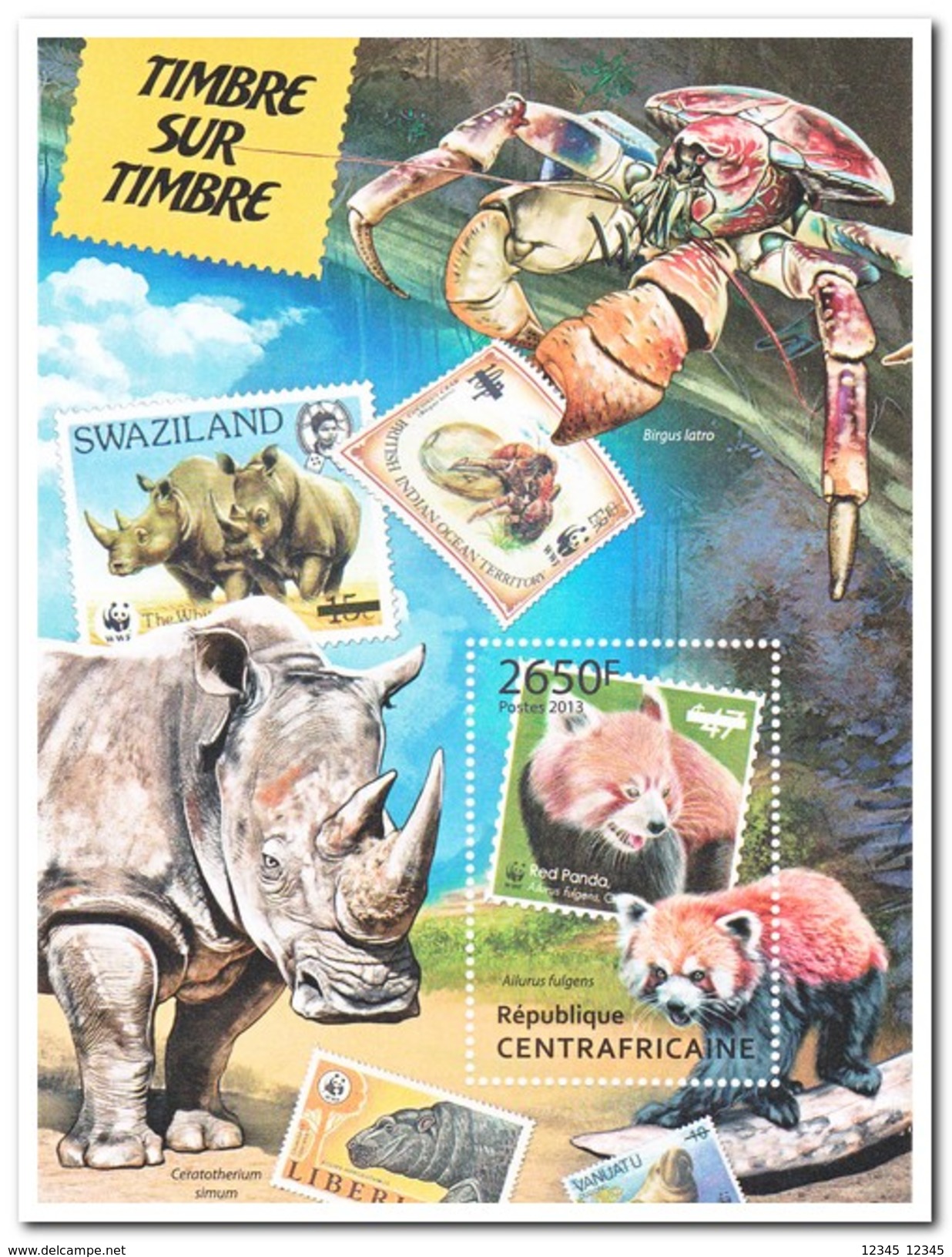 Centraal Afrika 2013, Postfris MNH, WWF - Centraal-Afrikaanse Republiek