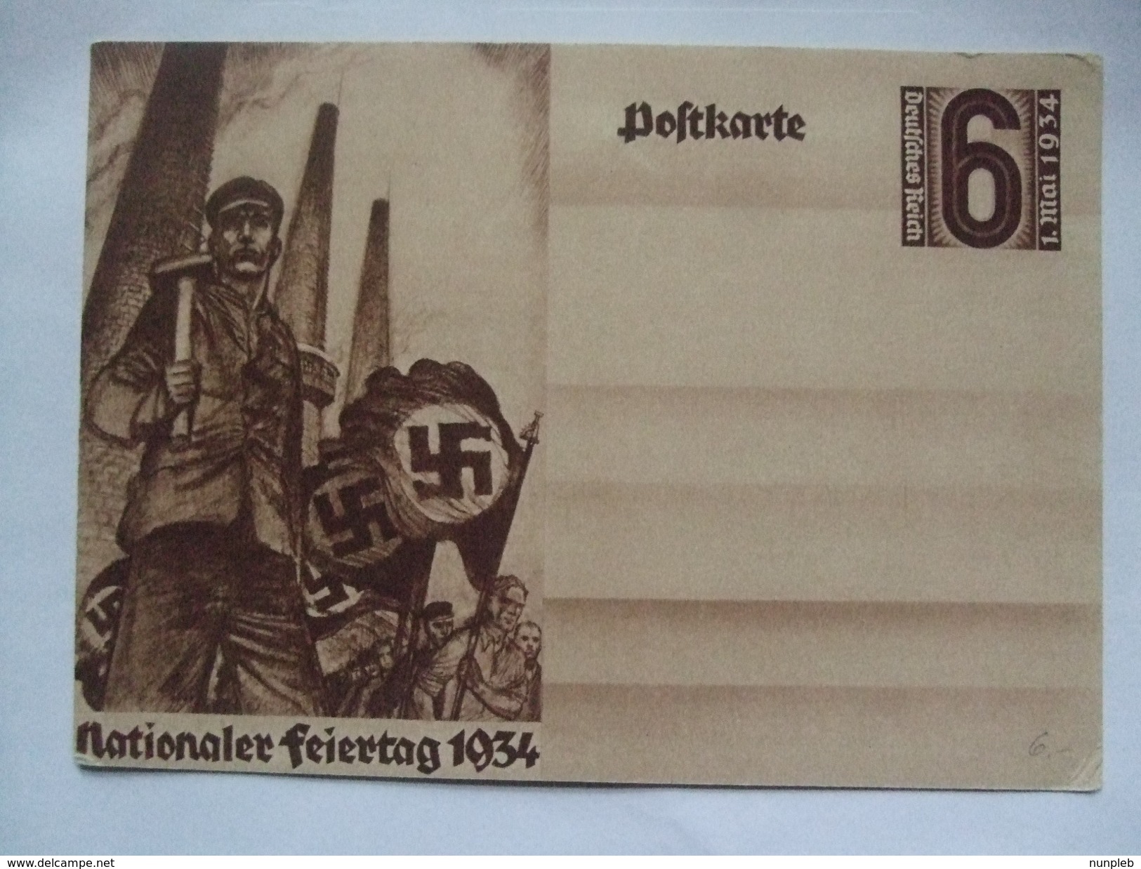 GERMANY -  1934 Postcard - Nationaler Feiertag 1934 - Cartas & Documentos