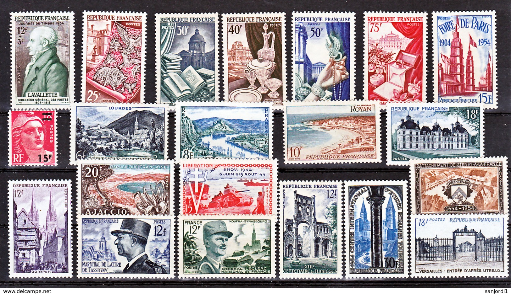 France 1954 968 1007 Poste Neuf Avec Trace De Charnière* TB MH CoN CHARNELa Cote 192 - 1950-1959