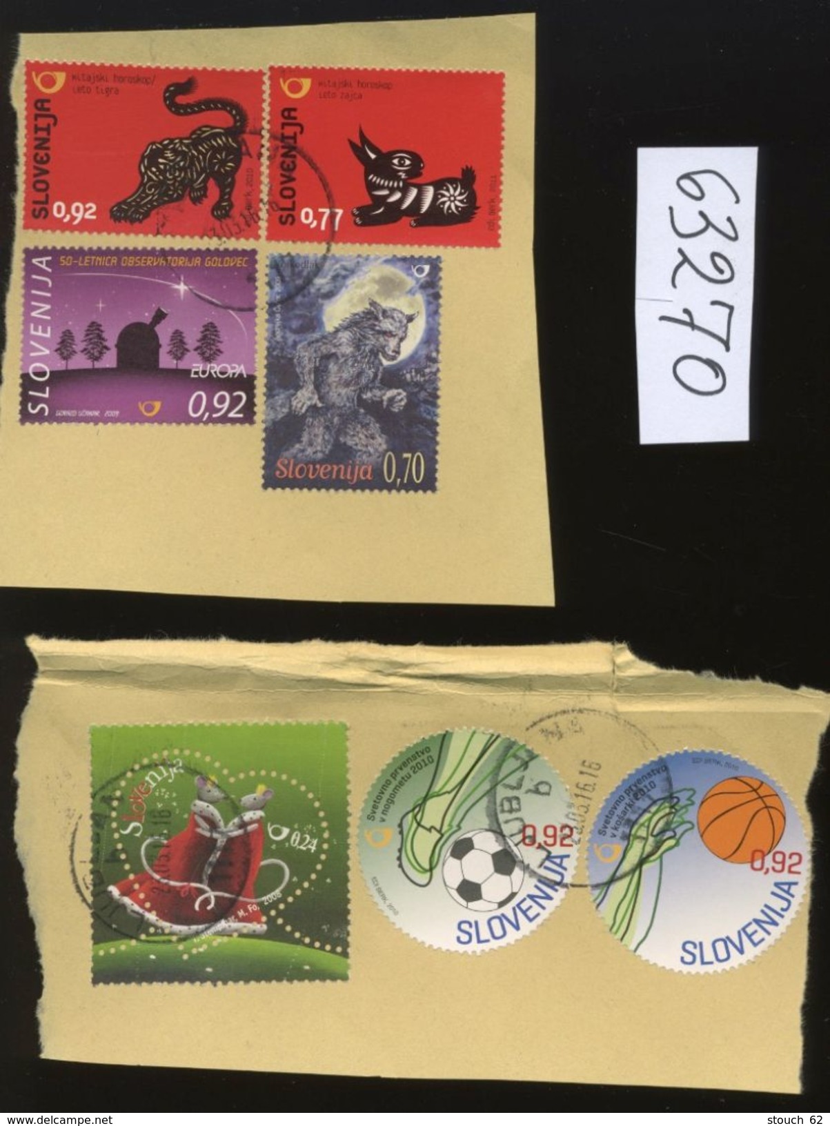 7 Jolis Timbres Sur Fragment - Gebraucht