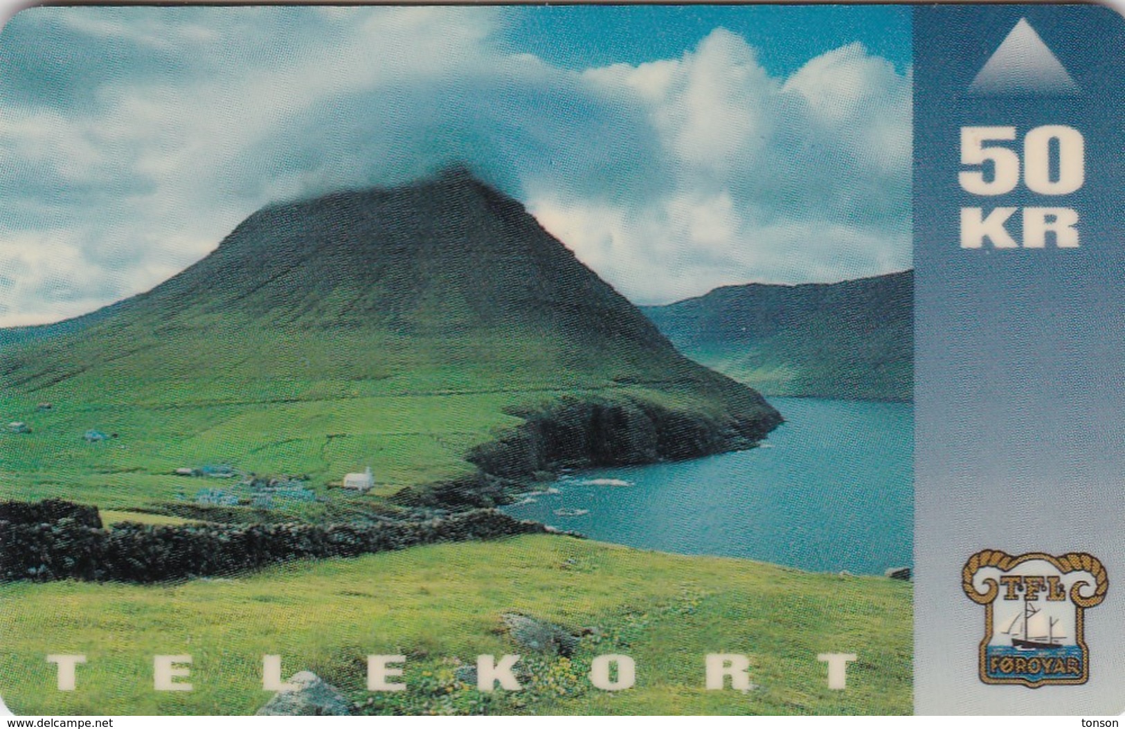 Faroe Islands, OD-002, Viðareiði, Only 15.000, 2 Scans. - Islas Faroe