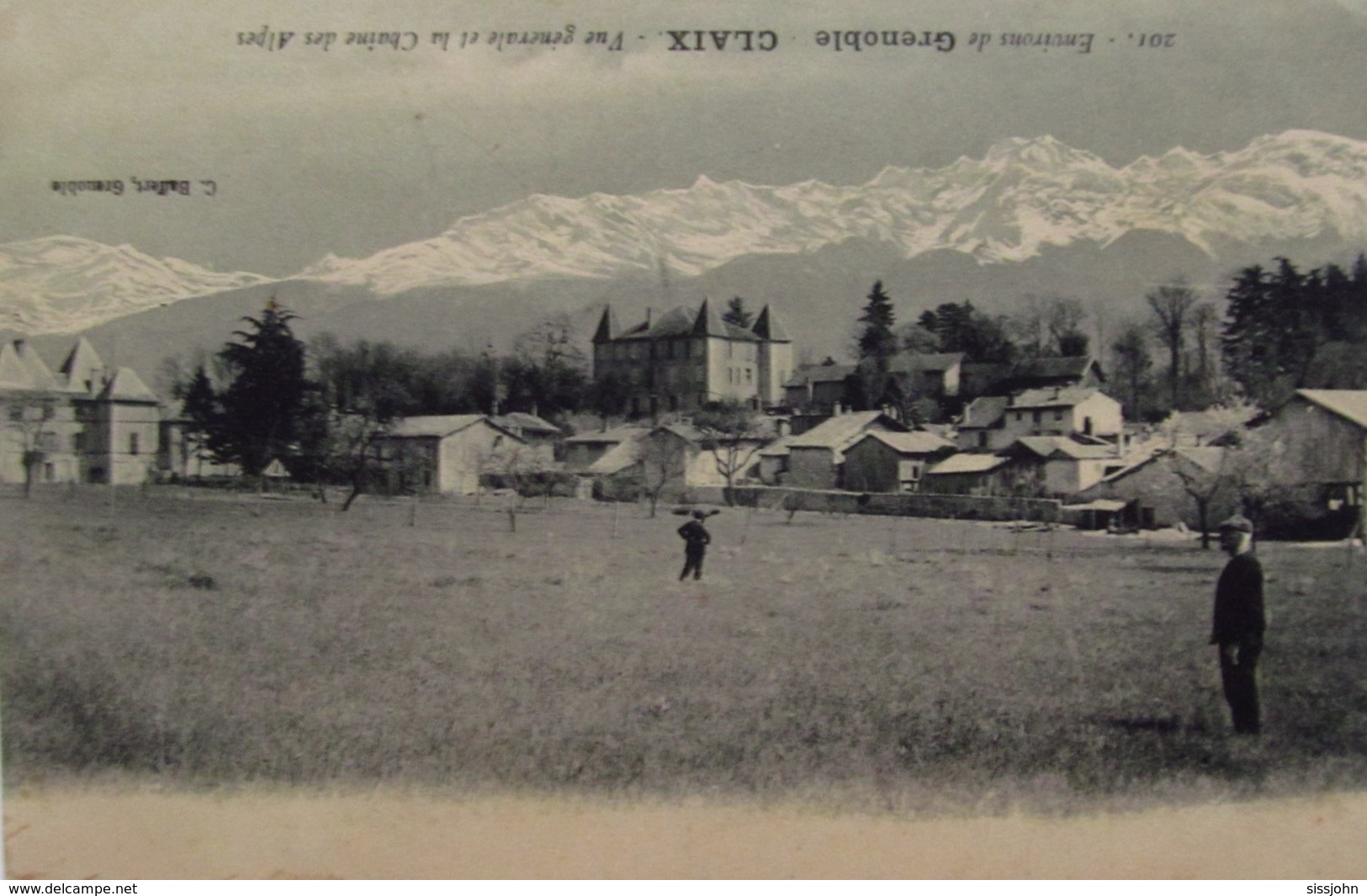 Carte Postale - ISERE : CLAIX - Vue Générale Et La Chaîne Des Alpes (3176) Impression à L'envers - Claix